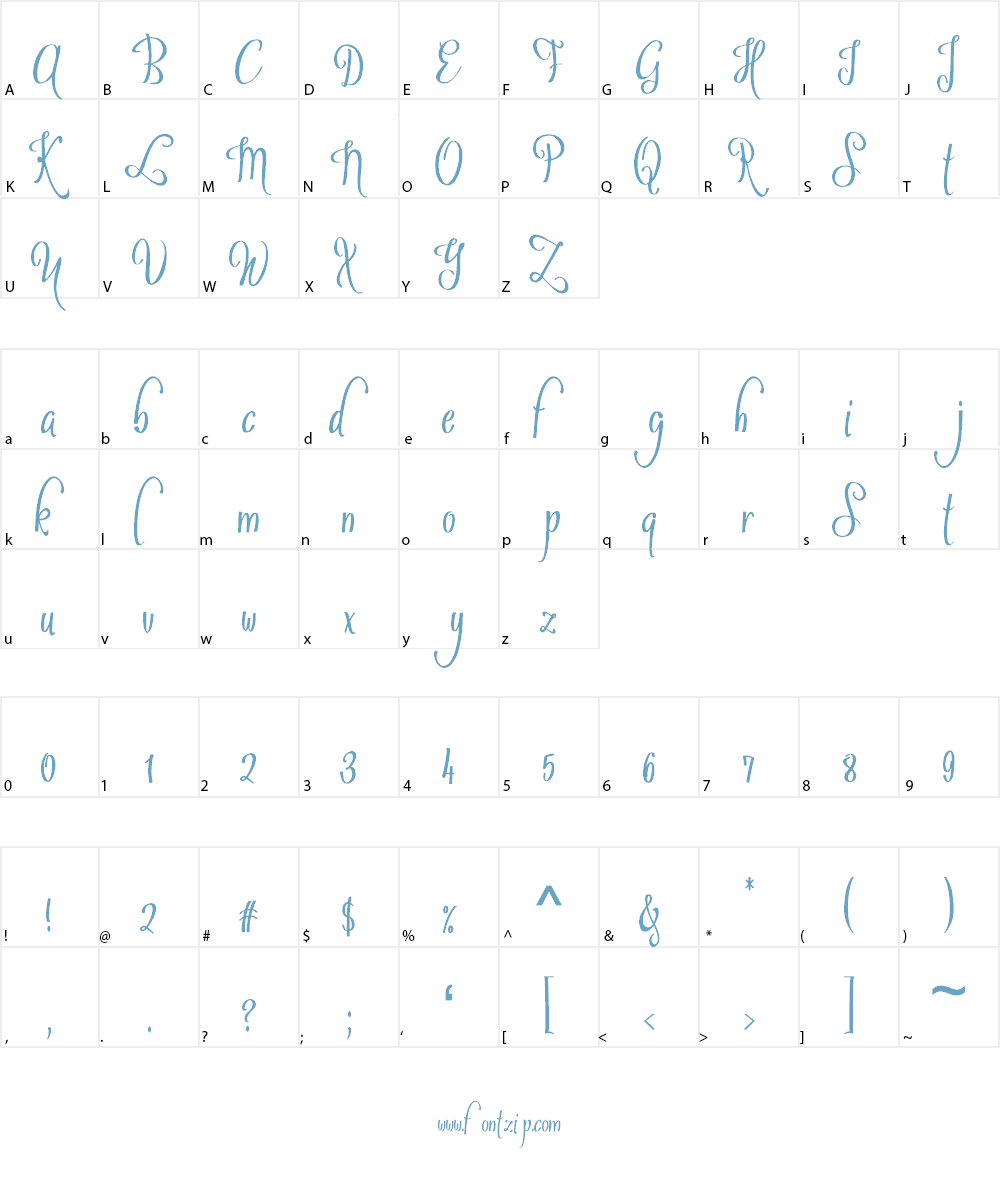 Sybelia Font Character